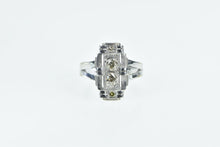 Load image into Gallery viewer, 14K Art Deco OEC Diamond Engagement Ring White Gold