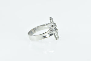 14K Art Deco OEC Diamond Engagement Ring White Gold