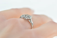 Load image into Gallery viewer, 14K Art Deco OEC Diamond Engagement Ring White Gold