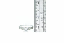 Load image into Gallery viewer, 14K 1.25 Ctw Princess Diamond Engagement Ring White Gold