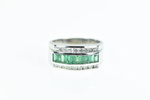 Load image into Gallery viewer, 14K 2.40 Ctw Baguette Emerald Diamond Ring White Gold