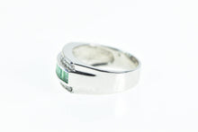 Load image into Gallery viewer, 14K 2.40 Ctw Baguette Emerald Diamond Ring White Gold