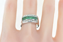 Load image into Gallery viewer, 14K 2.40 Ctw Baguette Emerald Diamond Ring White Gold