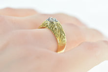 Load image into Gallery viewer, 14K 0.20 Ct Retro Grooved Vintage Statement Ring Yellow Gold