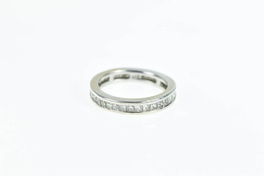 14K 1.00 Ctw Diamond Eternity Wedding Band Ring White Gold