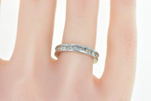 14K 1.00 Ctw Diamond Eternity Wedding Band Ring White Gold