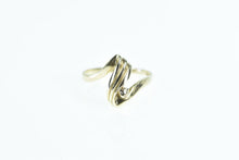 Load image into Gallery viewer, 10K Diamond Wavy Vintage Statement Ring Yellow Gold
