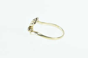 10K Diamond Wavy Vintage Statement Ring Yellow Gold