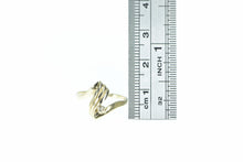 Load image into Gallery viewer, 10K Diamond Wavy Vintage Statement Ring Yellow Gold