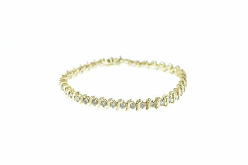 10K 2.50 Ctw Classic Vintage Diamond Tennis Bracelet 7