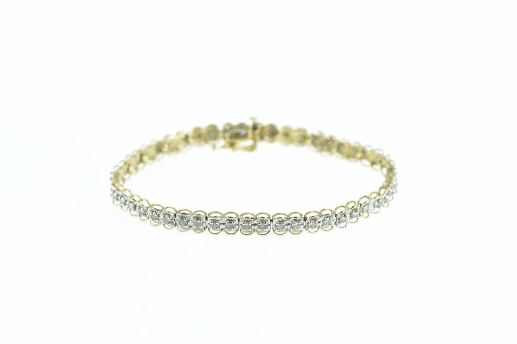 10K 1.50 Ctw Diamond Vintage Classic Tennis Bracelet 7