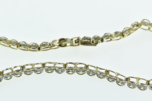 10K 1.50 Ctw Diamond Vintage Classic Tennis Bracelet 7" Yellow Gold