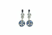 Load image into Gallery viewer, 10K 3.60 Ctw Diamond Sapphire Art Deco Plat Earrings White Gold