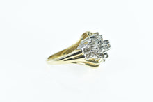 Load image into Gallery viewer, 10K 1.33 Ctw Vintage Diamond Cluster Ring Yellow Gold