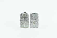 Load image into Gallery viewer, 18K 3.00 Ctw F VS-SI Diamond Curvy Bar Earrings White Gold