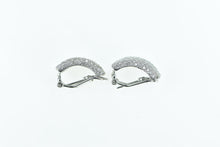 Load image into Gallery viewer, 18K 3.00 Ctw F VS-SI Diamond Curvy Bar Earrings White Gold