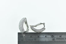 Load image into Gallery viewer, 18K 3.00 Ctw F VS-SI Diamond Curvy Bar Earrings White Gold