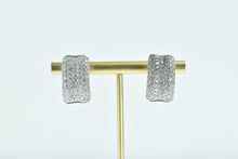 Load image into Gallery viewer, 18K 3.00 Ctw F VS-SI Diamond Curvy Bar Earrings White Gold