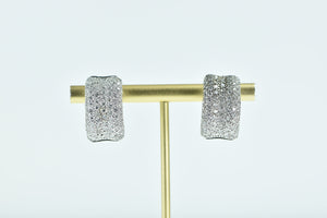 18K 3.00 Ctw F VS-SI Diamond Curvy Bar Earrings White Gold