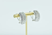 Load image into Gallery viewer, 18K 3.00 Ctw F VS-SI Diamond Curvy Bar Earrings White Gold