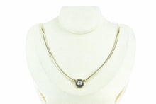 Load image into Gallery viewer, 14K 0.42 Ct Diamond Round Bezel Cocoon Necklace 16.25&quot; Yellow Gold