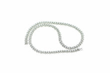 Load image into Gallery viewer, 18K 3.80 Ctw Flower Diamond Cluster Chain Necklace 17.5&quot; White Gold