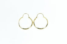 Load image into Gallery viewer, 18K 24mm Vintage Round Classic Hoop Earrings Yellow Gold