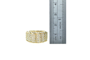 14K 1.50 Ctw Diamond Scalloped Band Ring Yellow Gold