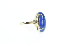 Load image into Gallery viewer, 14K Oval Lapis Lazuli Vintage Cabochon Ring Yellow Gold