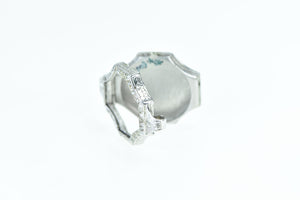 Platinum Art Deco 19.5x18.5mm Diamond Wrist Watch Case