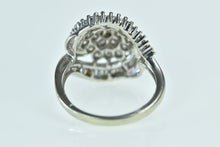 Load image into Gallery viewer, 14K 1.10 Ctw Diamond Swirl Cluster Statement Ring White Gold