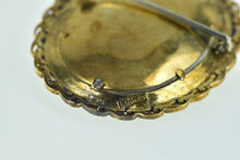 Load image into Gallery viewer, 18K Victorian Painted Lady Ornate Enamel Pendant/Pin Yellow Gold