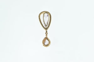 18K 5.05 Ctw Morganite Diamond Drop Pendant Rose Gold