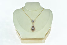 Load image into Gallery viewer, 18K 5.05 Ctw Morganite Diamond Drop Pendant Rose Gold