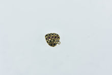 Load image into Gallery viewer, 21K Pave Sapphire Ruby Peridot Heart Charm/Pendant Yellow Gold