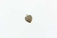 Load image into Gallery viewer, 21K Pave Sapphire Ruby Peridot Heart Charm/Pendant Yellow Gold