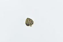 Load image into Gallery viewer, 21K Pave Sapphire Ruby Peridot Heart Charm/Pendant Yellow Gold