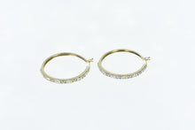 Load image into Gallery viewer, 10K 1.00 Ctw Diamond Classic Hoop Vintage Earrings Yellow Gold