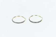 Load image into Gallery viewer, 14K 0.75 Ctw Pave Fancy Diamond Hoop Earrings Yellow Gold