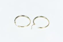 Load image into Gallery viewer, 14K 0.75 Ctw Pave Fancy Diamond Hoop Earrings Yellow Gold