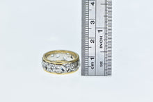 Load image into Gallery viewer, 14K NOS Two Tone Ornate Floral Band Ring Yellow Gold