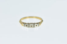 Load image into Gallery viewer, 14K NOS Three Stone Two Tone Setting Ring Yellow Gold