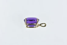 Load image into Gallery viewer, 14K Oval Amethyst Vintage Solitaire Classic Pendant Yellow Gold