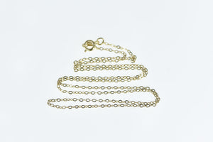 Gold Filled 1.5mm Cable Chain Vintage Oval Link Necklace 17.75"