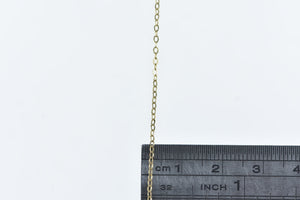 Gold Filled 1.5mm Cable Chain Vintage Oval Link Necklace 17.75"