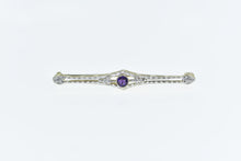 Load image into Gallery viewer, 14K Art Deco Amethyst Ornate Classic Pin/Brooch Yellow Gold