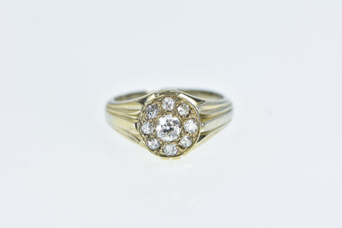14K 0.90 Ctw Victorian Diamond Men's Antique Ring Yellow Gold