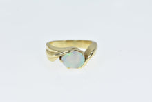 Load image into Gallery viewer, 14K Vintage Natural Opal Oval Bypass Ring Yellow Gold