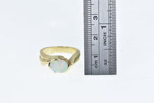 Load image into Gallery viewer, 14K Vintage Natural Opal Oval Bypass Ring Yellow Gold