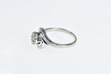 Load image into Gallery viewer, 14K 0.21 Ct Round Diamond Cluster Bypass Ring White Gold
